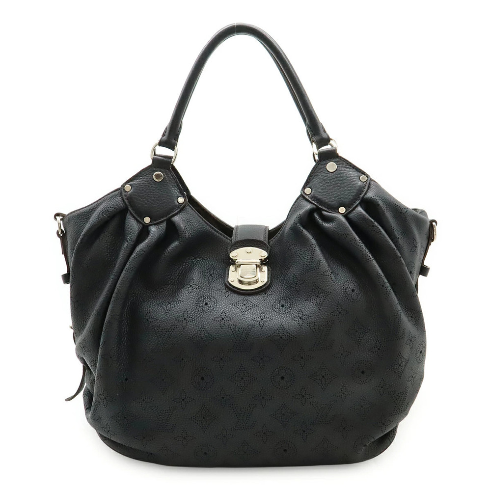 LOUIS VUITTON Monogram Mahina Neo L Tote Bag Shoulder Leather Noir Black